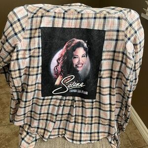 ‘Selena’ Plaid Button Up Long Sleeve